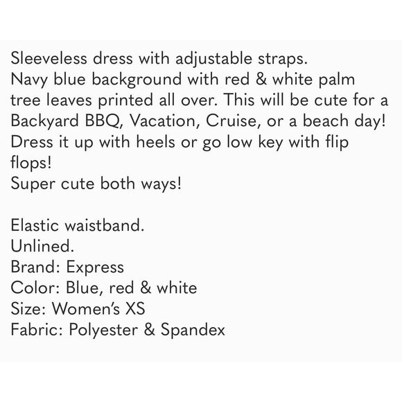 New Express Navy Blue Pink White Palm Tree Leaves‎ Print Stretch Mini Dress XS - Picture 14 of 14